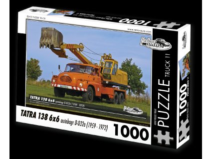 Puzzle Truck č. 11 - Tatra 138 6x6 Autobagr D-032a 1959-1972 - 1000 dílků  Puzzle Truck č. 11 - Tatra 138 6x6 autobagr D032a 1959 - 1972 - 1000 dílků