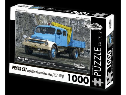 Puzzle Truck č. 12 - Praga S5T dvojkabina s hydraulickou rukou 1957 - 1000 dílků  Puzzle Truck č. 12 - Praga S5T dvojkabina s hydraulickou rukou 1957 - 1972 - 1000 dílků