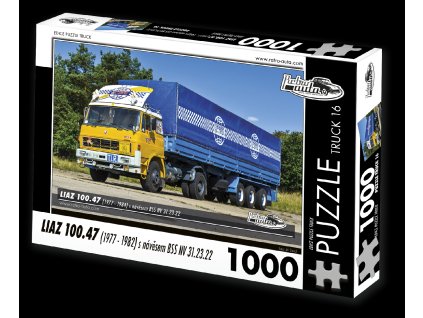 Puzzle Truck č. 16 - LIAZ 100.47 s návěsem BSS NV 31.23.22 - 1000 dílků  Puzzle Truck č. 16 - LIAZ 100.47 1977 - 1984 s návěsem BSS NV 31.23.22 - 40 dílků