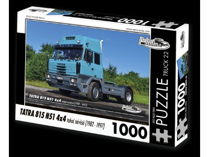 Puzzle Truck č. 22 - Tatra 815 N51 4x4 tahač návěsů 1982-1997 - 1000 dílků  Puzzle Truck 22 - Tatra 815 N51 4x4 tahač návěsů 1982 - 1997 - 1000 dílků