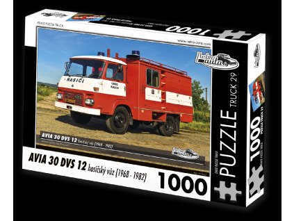 Puzzle Truck č. 29 - AVIA 30 DVS 12 hasičský vůz 1968-1982 - 1000 dílků  Puzzle Truck č. 29 - AVIA 30 DVS 12 hasičský vůz 1968 - 1982 - 1000 dílků