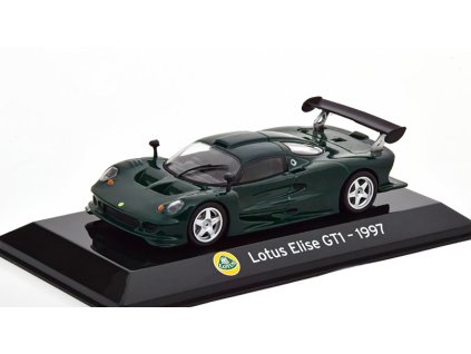 Lotus Elise GT1 1997 1:43 - Altaya časopis s modelem  Lotus Elise GT-1 1997 - kovový model auta