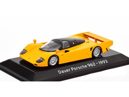 Porsche Dauer 962 1993 1:43 - Atlas časopis s modelem  Dauer Porsche 962 1993 - kovový model auta