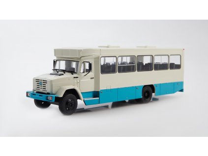 GolAZ-4242 ZIL-534332 1:43 - MODIMIO Naše autobusy časopis s modelem #41  ZIL GolAZ 4242 - kovový model autobusu