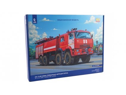 KAMAZ-6560 Hasiči AA-13-60 - 1:43 AVD  AA-13-60 (6560) Hasičská Cisterna - stavebnice AVD