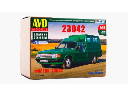 GAZ-23042 furgone - 1:43 AVD  GAZ 23042 Van " Burlak "- stavebnice AVD
