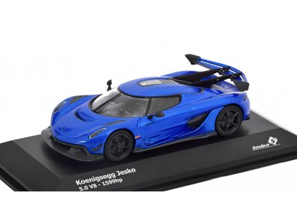 Koenigsegg Jesko V8 2021 modrá 1:43 - Solido  Koenigsegg Jesko 5.0 V8 - 1599hp - kovový model auta