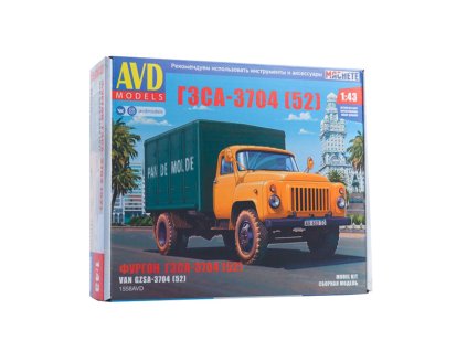 GZSA-3704 (52) dodávka chléb 1:43 - AVD  GAZ-52 GZSA-3704 van Pan de Molde - stavebnice AVD