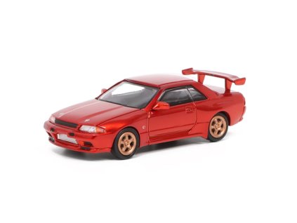 Nissan Skyline GT-R R32 červená 1:87 - Lang Feng Model  Nissan Skyline GTR (R32) - kovový model auta