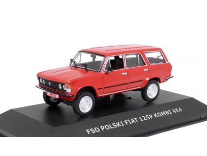 FSO Polski Fiat 125P Kombi 1:43 - DeAgostini Legendy FSO časopis s modelem #48  FSO Polski Fiat 125 P Kombi 4x4 - kovový model auta