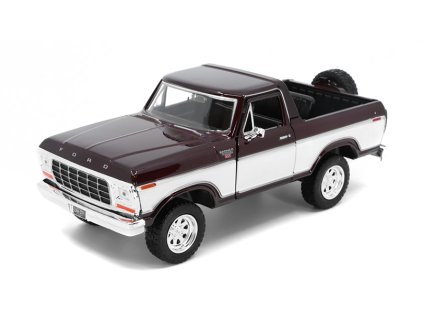 Ford Bronco 1978 vínová 1:24 - MOTORMAX  Ford Bronco 1978 - kovový model auta