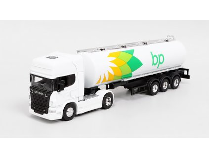 Scania R730 V8 2011 tahač s přívěsem BP 1:64 - Welly  Scania V8 R730 oil tanker BP - model auta