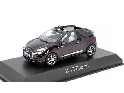 Citroen DS3 Cabrio 2016 fialová 1:43 - NOREV  Citroen DS23 Cabrio Racing - kovový model auta