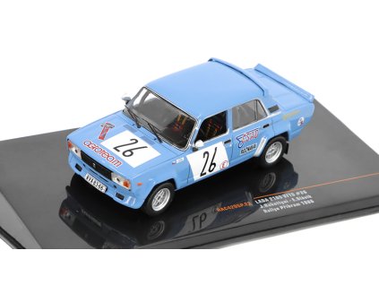 Lada 2105 VFTS #26 Rallye Příbram 1986 ČSAD 1:43 - IXO Models  Lada VAZ 2105 VFTS No.26 Rallye Příbram 1986 Rakottyai / Slávik - kovový model auta