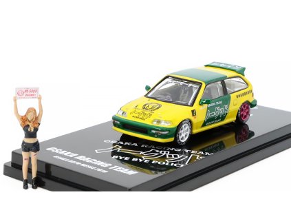 Honda Civic EF9 Osaka Racing Team 2019 No Good Racing + figurka 1:64 INNO Models  Honda Civic EF9 Osaka Racing Team Osaka Auto Messe 2019 "No Good Racing" + figurka - kovový model auta