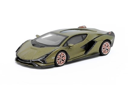 Lamborghini Sian FKP 37 zelená 1:64 - MiniGT  Lamborghini Sián FKP37 - kovový model auta