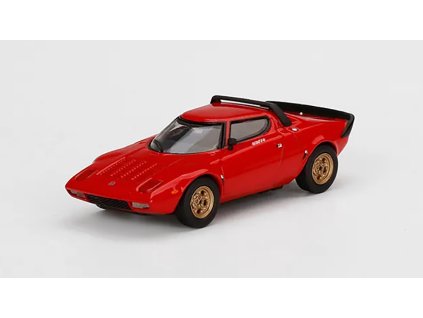 Lancia Stratos HF Stradale červená 1:64 - MiniGT  Lancia Stratos HF Stradale - kovový model auta