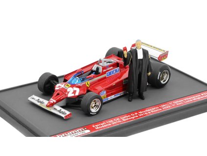 Ferrari 126 CK Turbo #27 Grand Prix Montecarlo 1981 s figurkou 1:43 - Brumm LIMITKA  Ferrari 126 CK Turbo No.27 GP Monte-Carlo 1981 - kovový model auta