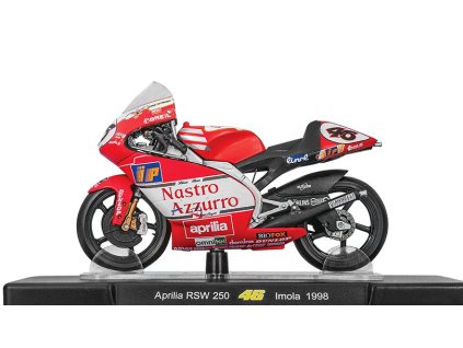 Aprilia RSW 250 #46 Imola 1998 1:18 - Leo Models časopis s modelem  Aprilia RSW250 No.46 Imola 1998 - sběratelský model