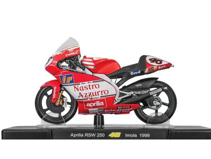 Aprilia RSW 250 #46 Imola 1998 - 1:18 Leo Models časopis s modelem  Aprilia RSW250 No.46 Imola 1998 - sběratelský model