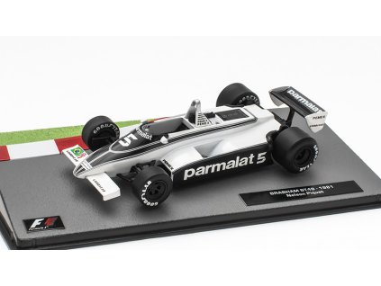 Brabham BT49 #5 1981 Nelson Piquet 1:43 - Formula 1 Cars časopis s modelem  Brabham BT49 1981 No.5 Nelson Piquet - kovový model auta