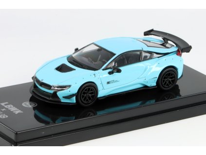 BMW i8 LBWK 2018 světle modrá 1:64 - PARAGON Models  BMW i8 - kovový model