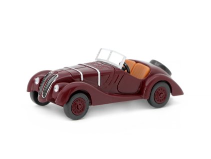 BMW 328 1:87 - Wiking  BMW 328 dark red - sběratelský model