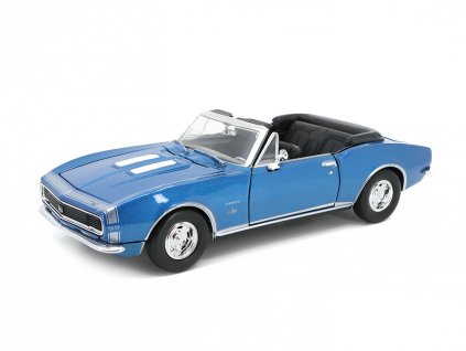 Chevrolet Camaro SS 1967 modrá 1:24 - MOTORMAX  Chevrolet Camaro SS 1967 Cabrio - kovový model auta