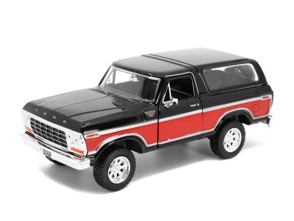 Ford Bronco 1978 černá červená 124 MOTORMAX (1)