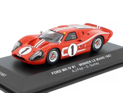 Ford MK IV #1 Winner Le Mans 1967 - 1:43 IXO Models BAZAROVÉ ZBOŽÍ  Ford GT40 MK IV 7.0L V8 #1 Winner Le Mans 1967 A. J. Foyt / D. Gurney - kovový model