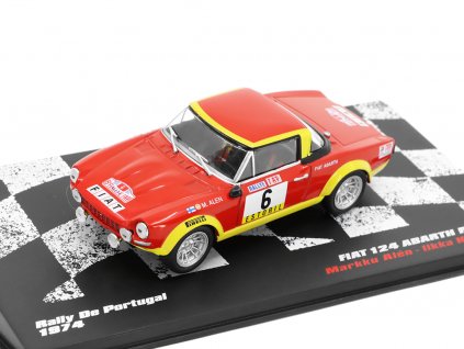 Fiat 124 Abarth Rallye Rally de Portugal 1974 143 DeAgostini časopis s modelem #52 (3)