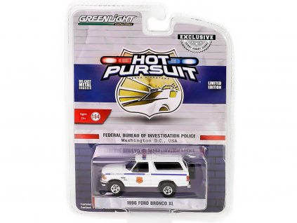 Ford Bronco XL 1996 Police FBI Hot Pursuit 164 GreenLight (1)