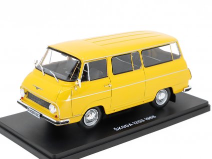 Škoda 1203 1968 žlutá 124 časopis Nezapomenutelné auta #64 s modelem (2)