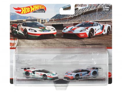 Sada Ford GT Race #67 + Ford GT Race #69 164 Hot Wheels (2)