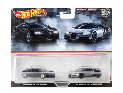 Sada Bugatti Veyron + 16' Bugatti Chiron 164 Hot Wheels (1)