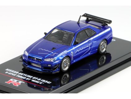 Nissan Skyline GT-R R34 V-Spec Tuned By Mines 1:64 - INNO Models  Nissan Skyline - kovový model