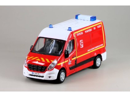 Renault Master Sapeur Pompiers De Paris 1:50 - Bburago  Renault Master - kovový model