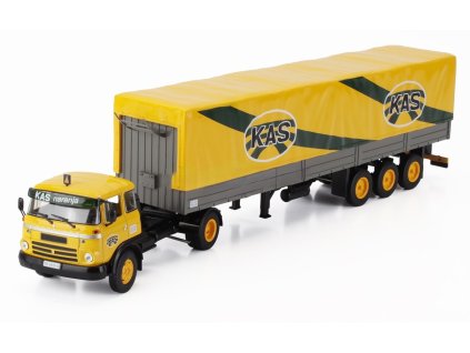Barreiros Super Azor Truck Telonato Kas Transports 1967 1:43 - časopis s modelem  Barreiros Super Azor - kovový model