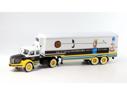 Berliet TLR 10M Truck Semi Frigo Interflora Transports 1956 1:43 - časopis s modelem  Berliet TLR - kovový model