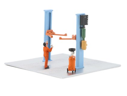 Two Post Car Lift s Figurkou 164 American Diorama (3)
