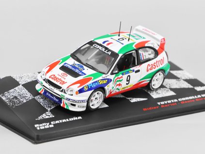 Toyota Corolla WRC Rally Cataluna 1998 Auriol Giraudet 143 Rallye automobily časopis s modelem #62 (2)