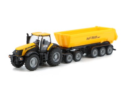 JCB Traktor s Přívěsem Dolly a Vyklápěcím Kontejnerem 187 SIKU (2)