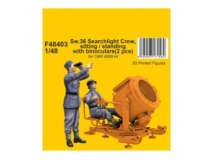 Figurky Sw.36 Searchlight Crew, Sitting Standing with Binoculars 148 Special Hobby