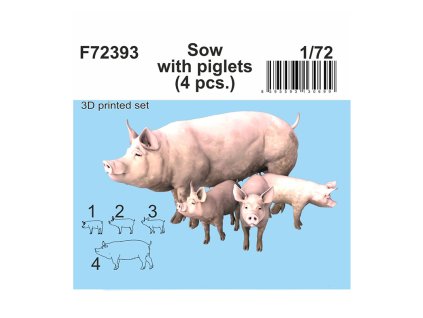 Figurka Sow with piglets 172 Special Hobby