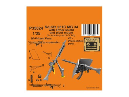 Sd.Kfz 251C MG 34 with Armor Shield and Pivot Mount 135 Special Hobby