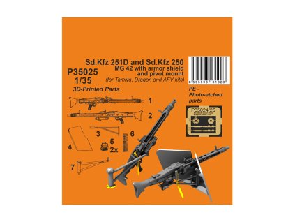Sd.Kfz 251D250A MG 42 with Armor Shields and Pivot Mount 135 Special Hobby