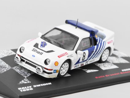 Ford RS 200 #8 Rally Sweden 1986 K. Grundel B. Melander 143 Rallye automobily polský časopis s modelem #41 (1)