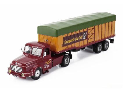 Willeme LC610 Truck Transports Du Cerf 1952 1:43 - časopis s modelem  Willeme LC610 - kovový model