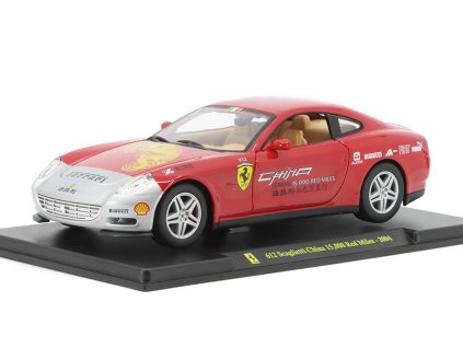Ferrari 612 Scaglietti China 15.000 Red Miles 2004 124 Edicola časopis s modelem (1)