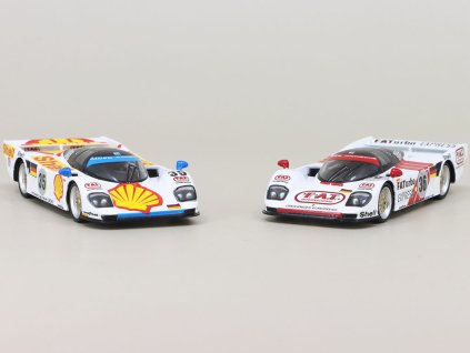 Porsche 962 LM Shell Combo #35 + #36 Winner 24h Le Mans 1994 1:64 - Tiny Toys  Porsche Shell 962 No.35 + No.36 - sběratelský modely aut 1/64